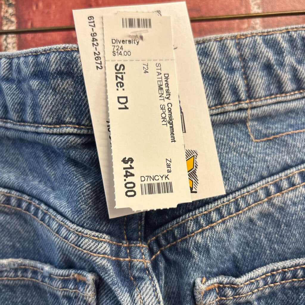 Zara Straight Cut Jean Light Wash Ladies Size 4