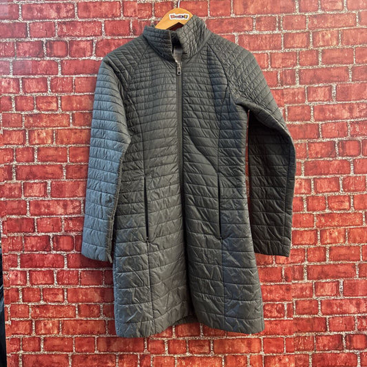 Patagonia Puff Wind Breaker Zip UP Thigh Length Grey Ladies Size XS