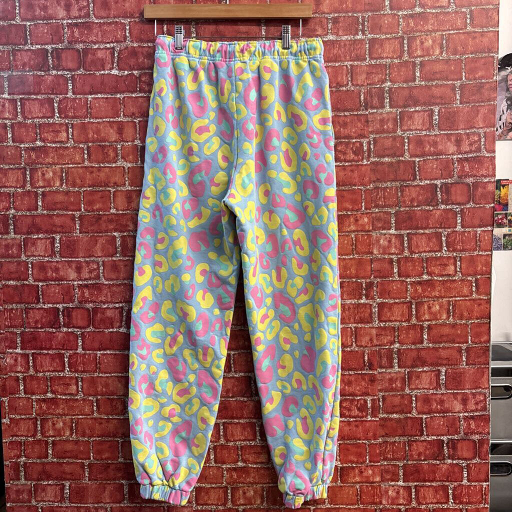 Pretty Snake Sweatpants Cheetah Print Pink/Blue/Yellow/Purple Size S