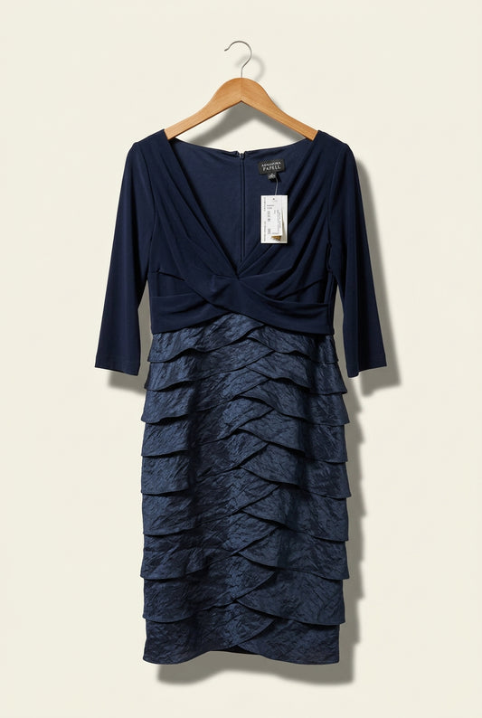 Adrianna Papell Dress Ruffed FishTail design Ladies Size 8