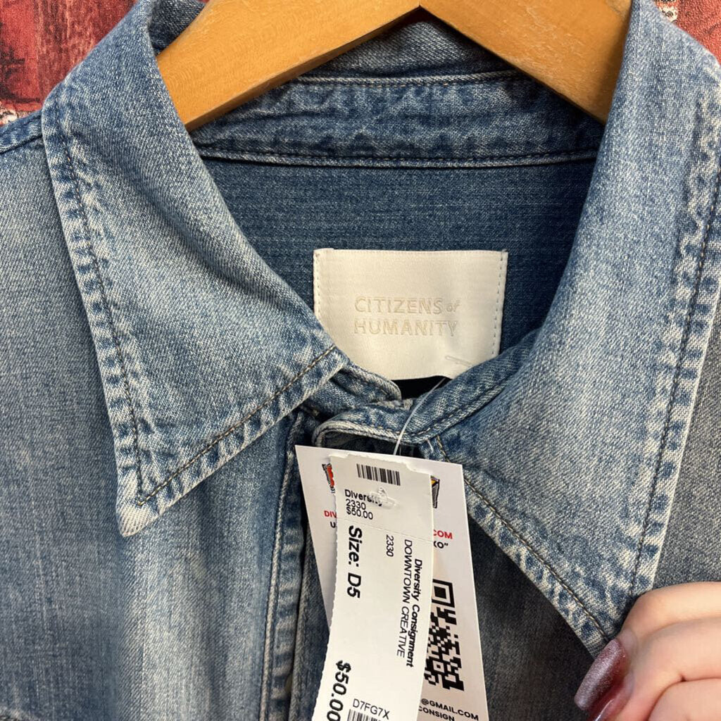 Citizens Of Humanity Button Up Denim Blue