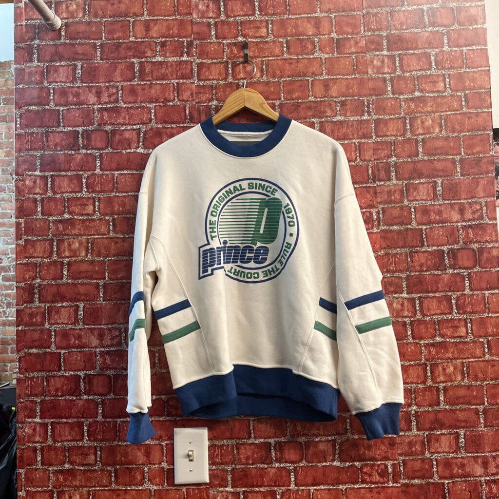 Abercrombie and Fitch Crewneck Graphic Design White/Blue/Green Size XS