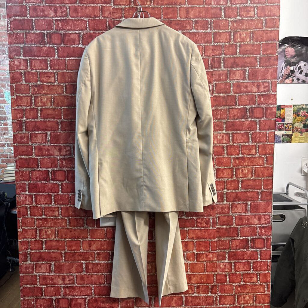 The Savile Row Suit Set Blazer And Dress Pants Beige Size 32