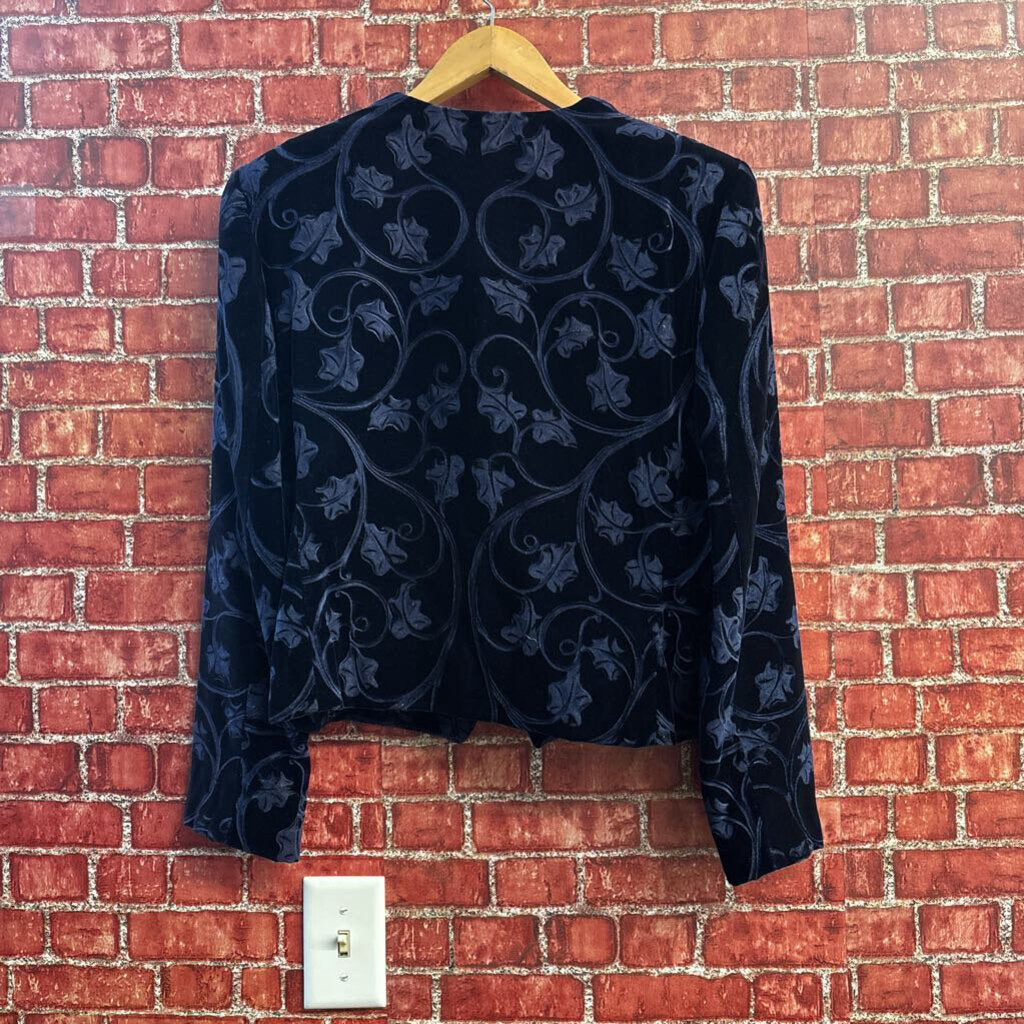 Brooks Brothers Vintage Blazer Velvet Laces Navy Size 10