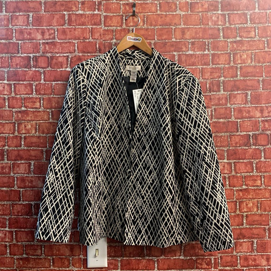 Covington Blazer Jacket Hashes Black/Beige Size 16-18W