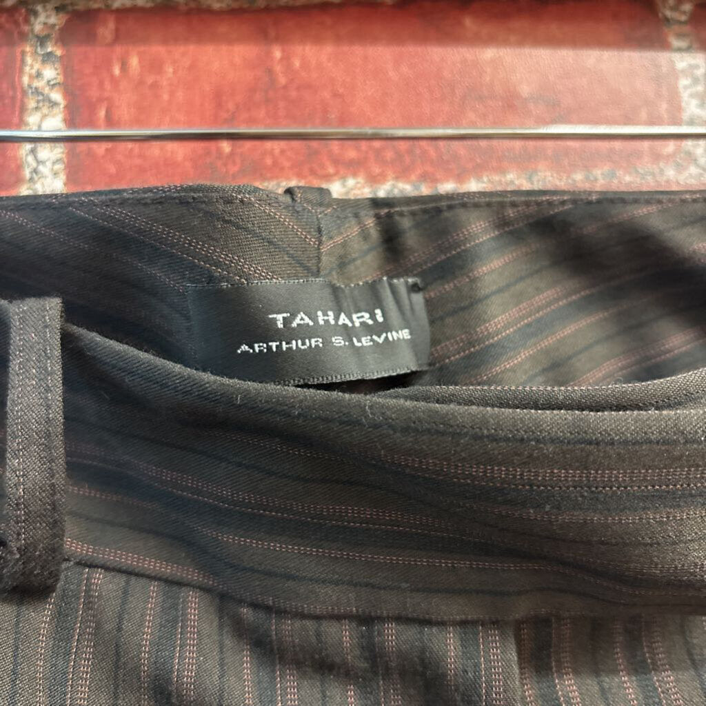 Tahari Y2K Trousers Stripes Brown/Pink Size 12