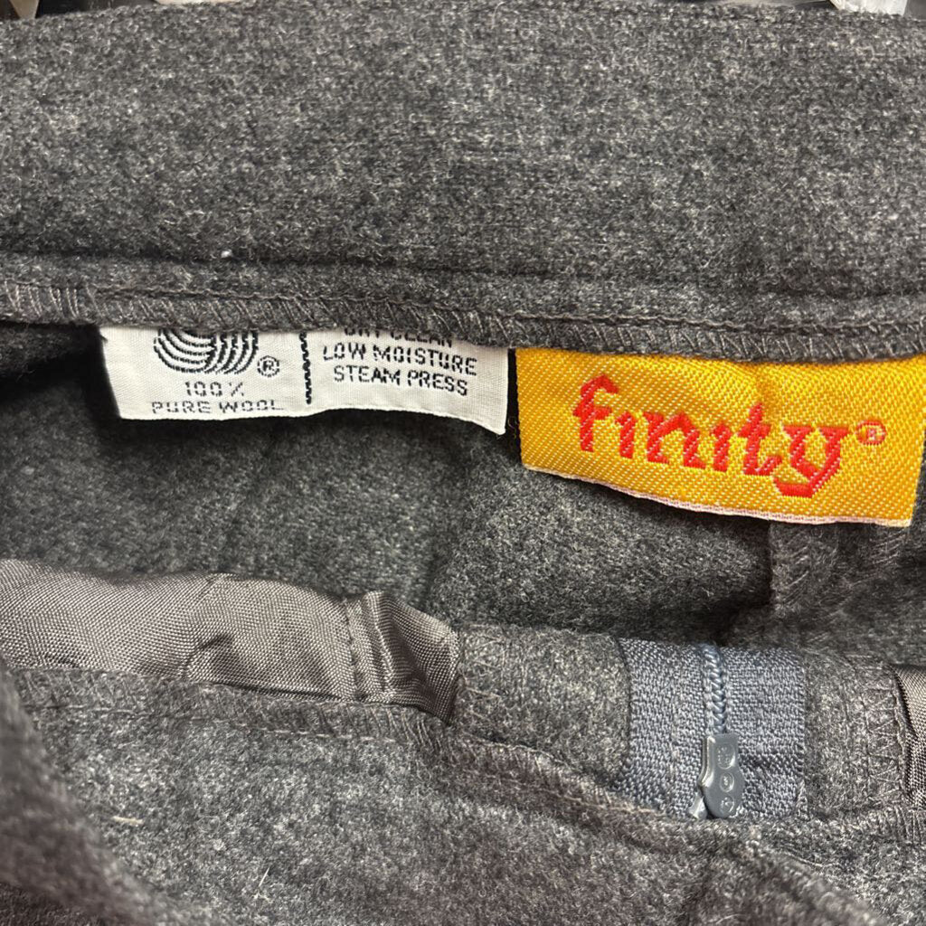 Finity Vintage Wool Trousers Grey Size 10