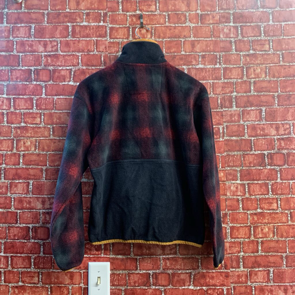 Columbia 1/2 Zip Pullover Fleece Black/Maroon/Brown Ladies Size XS