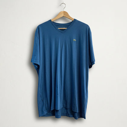 Lacoste V Neck Tee Blue Men’s Size 4XL