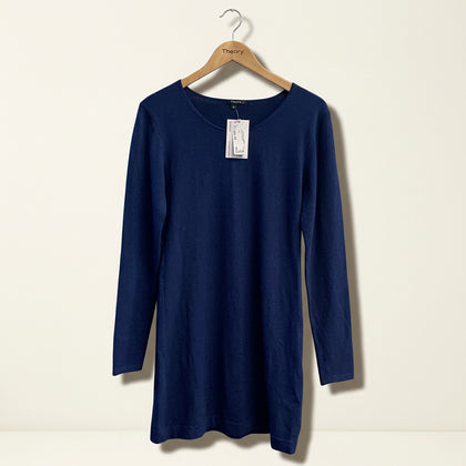 Theory Sweater Dress/Tunic Wool Purple Ladies Size M