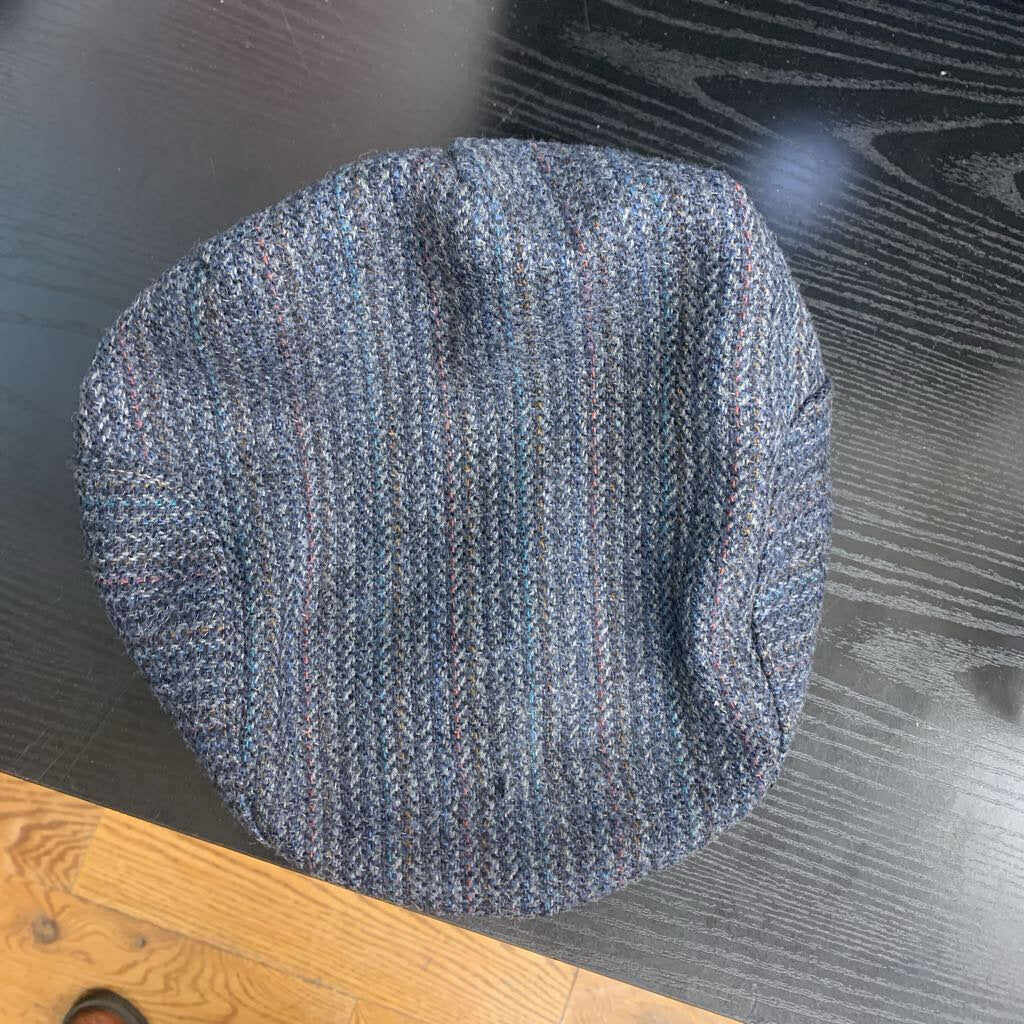 Vintage Wool Cap Tweed Grey Size M