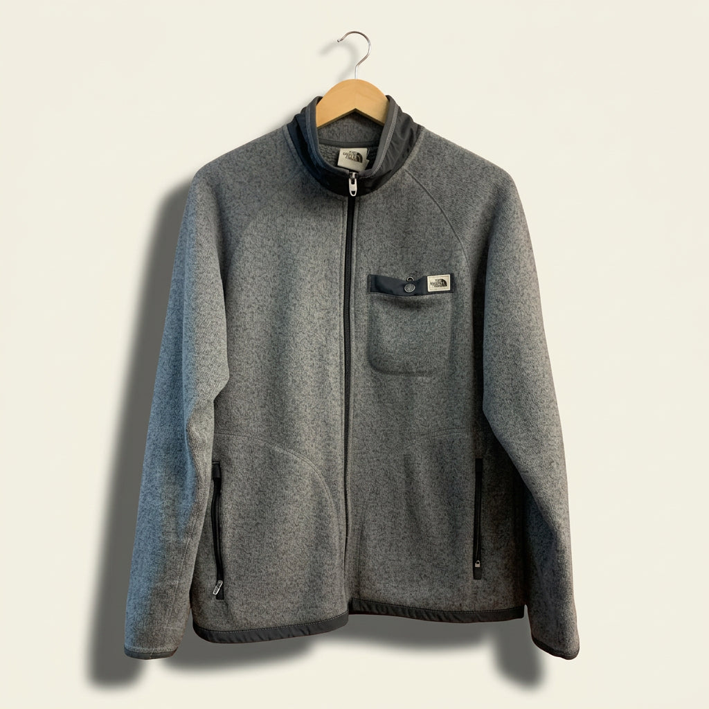 The North Face Fleece Jacket Zip Grey Men’s Size S