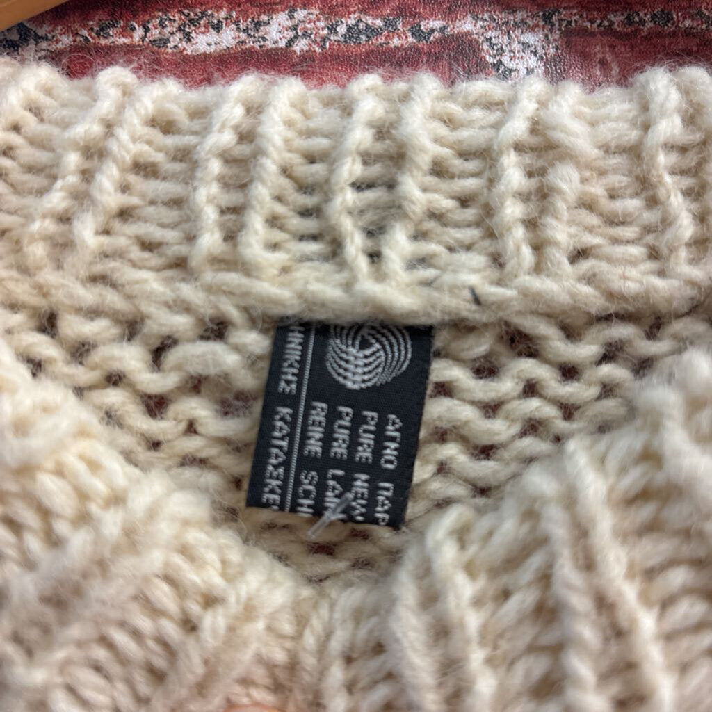 Made in Greece Vintage Knit Sweater Wool Beige/Maroon/Navy Men’s Size XL
