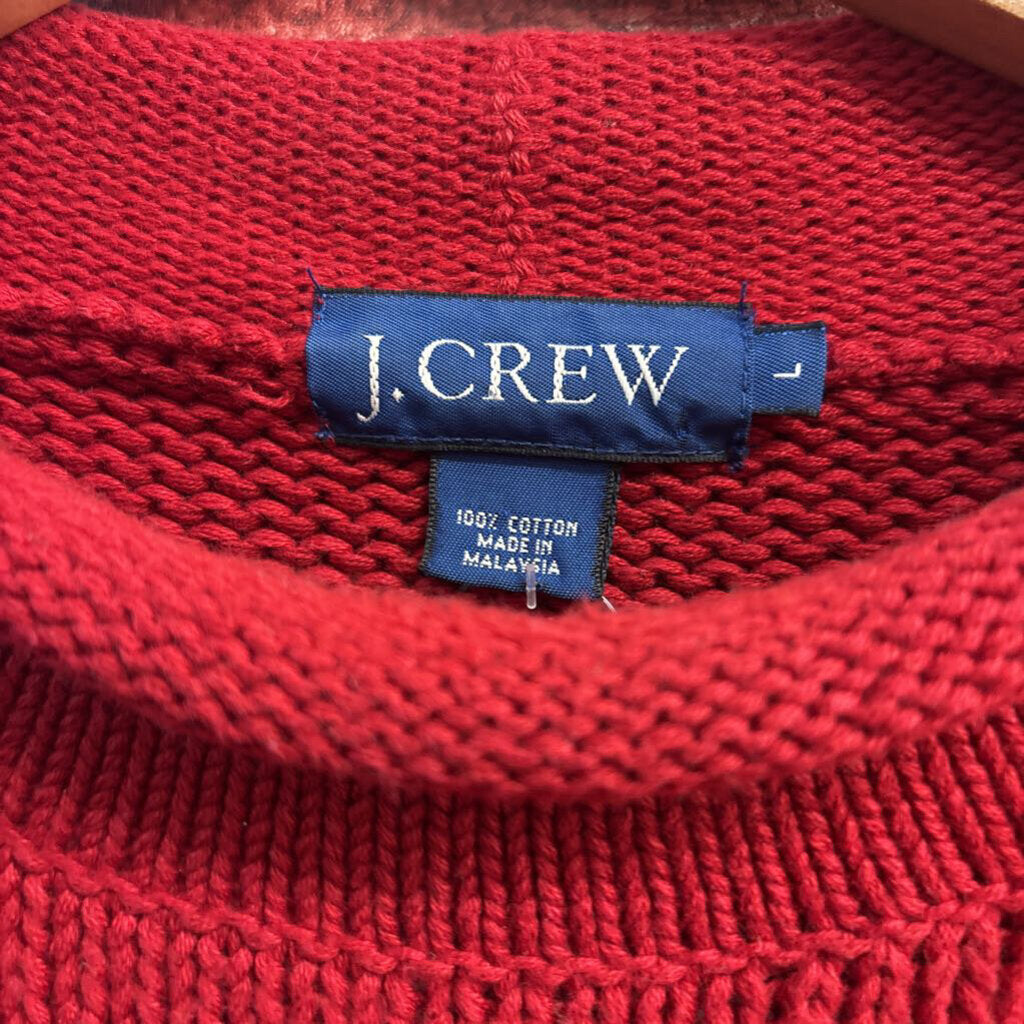 J Crew Vintage Knit Sweater Mock Neck Red Men’s Size L