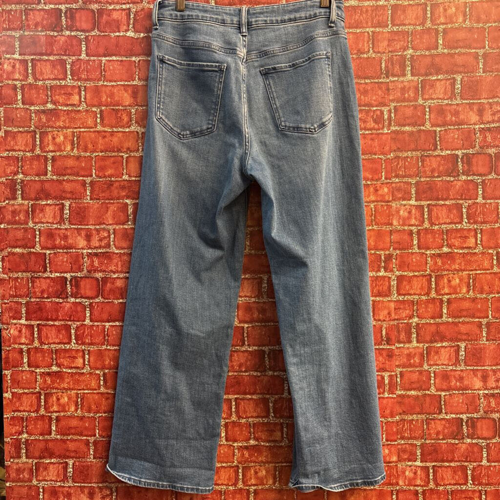 Quince Jeans Front Pockets Wide Leg Blue Ladies Size 30