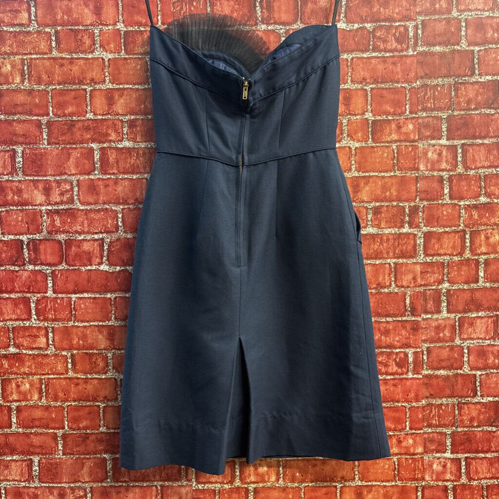 Marc by Marc Jacobs Strapless Midi Dress Tulle Chest Embellishment Navy Ladies Size 0