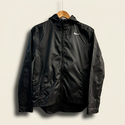 Nike Running Windbreaker Jacket Hood Zip Black Men’s Size XS