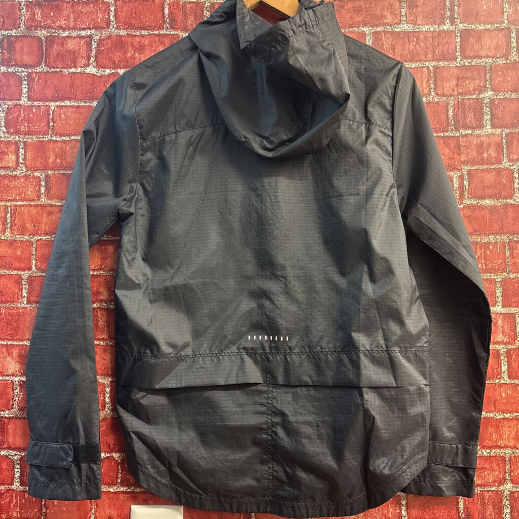 Nike Running Windbreaker Jacket Hood Zip Black Men’s Size XS