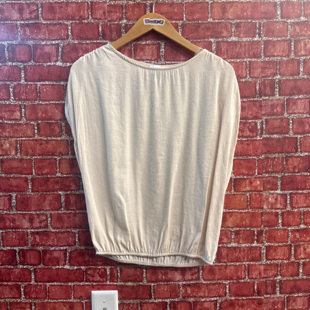 Hayes Top Cap Sleeve Beige Size SP