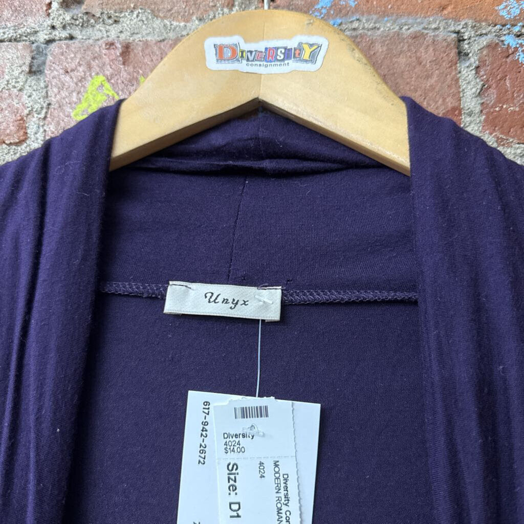 Unyx Top 3/4 Sleeve Purple Ladies Size XS