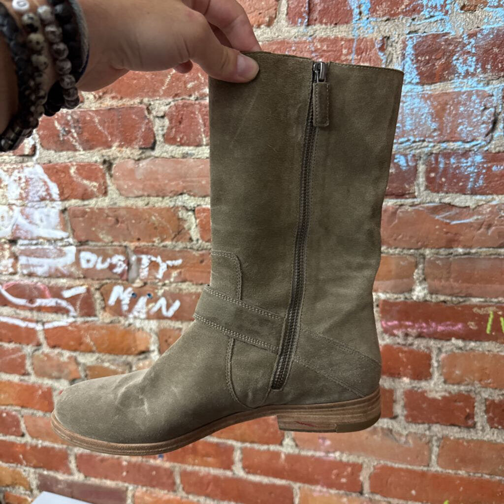 Eileen Fisher Grey Mid Calf Buckle Boots Size 8L