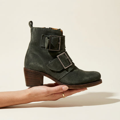 Frye Sabrina Grey Ankle Boots Size 8L