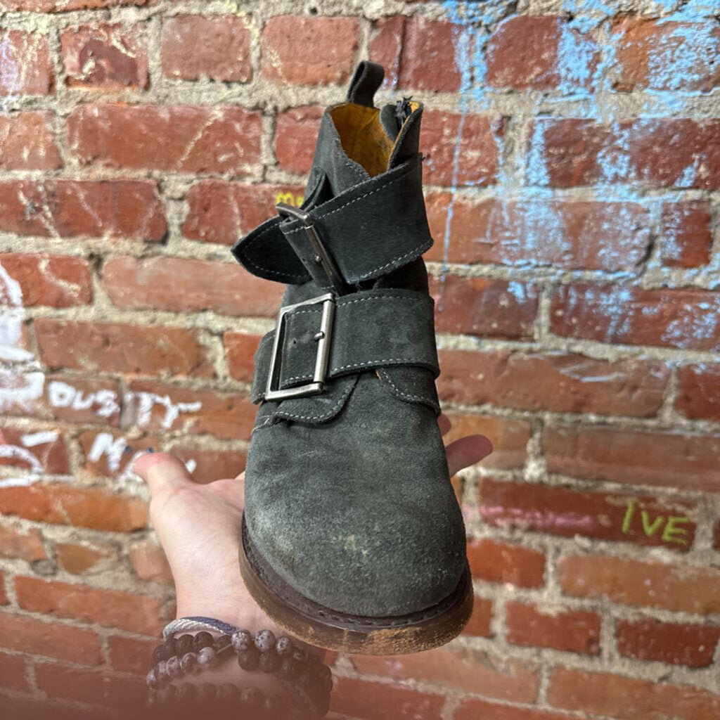Frye Sabrina Grey Ankle Boots Size 8L