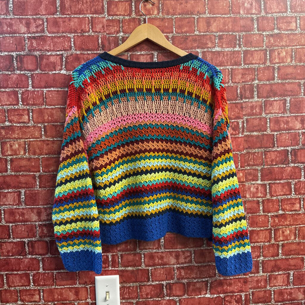 Moth Crochet Cardigan Open Multi Size XS