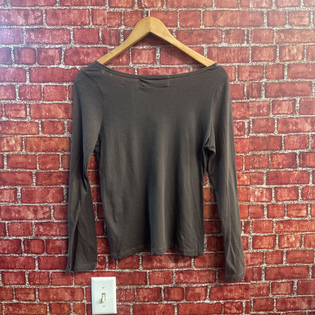 Ian Mosh Grey LS Top Size M