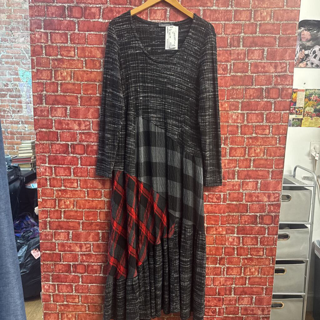 Alembika Multi Pattern + Texture Maxi Dress Size 2