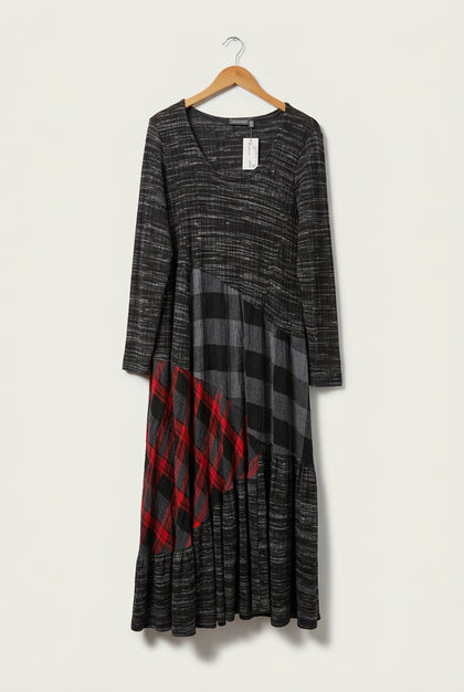 Alembika Multi Pattern + Texture Maxi Dress Size 2