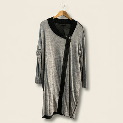 Kedziorek Grey Big Zipper LS Mini Dress Ladies Size 42