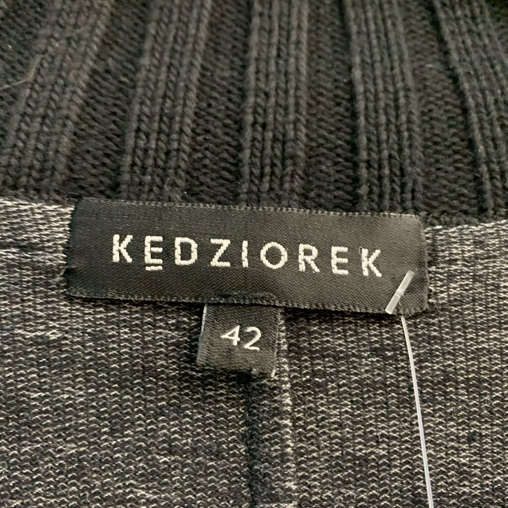 Kedziorek Grey Big Zipper LS Mini Dress Ladies Size 42