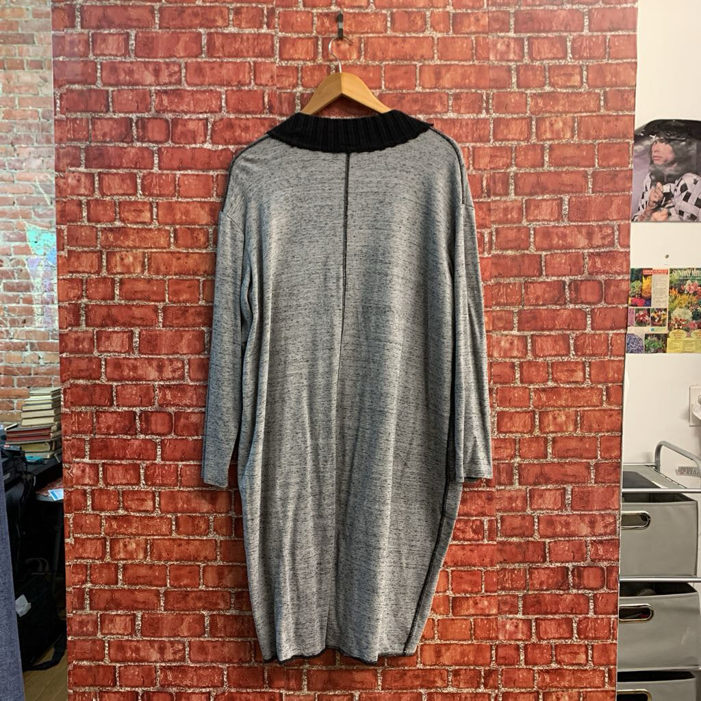 Kedziorek Grey Big Zipper LS Mini Dress Ladies Size 42