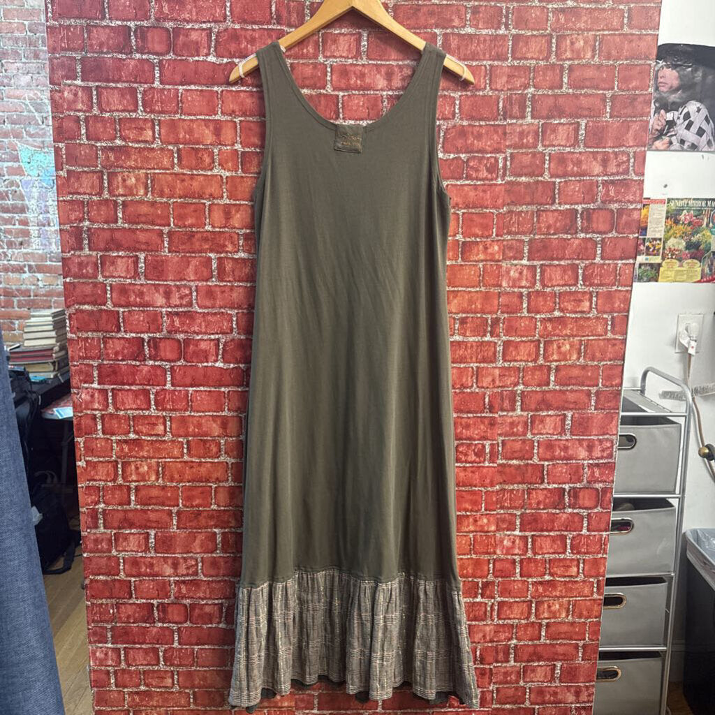 Ian Mosh Grey Tiered Multi Texture Maxi Dress Size L