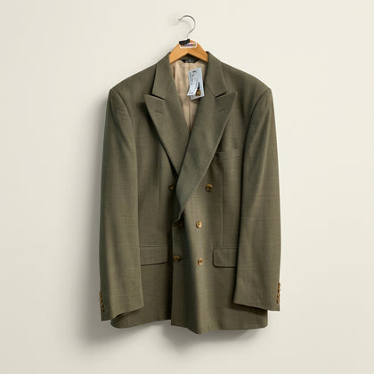 Chaps Suit Double Breasted 3 Button Sage Men’s Size 44R