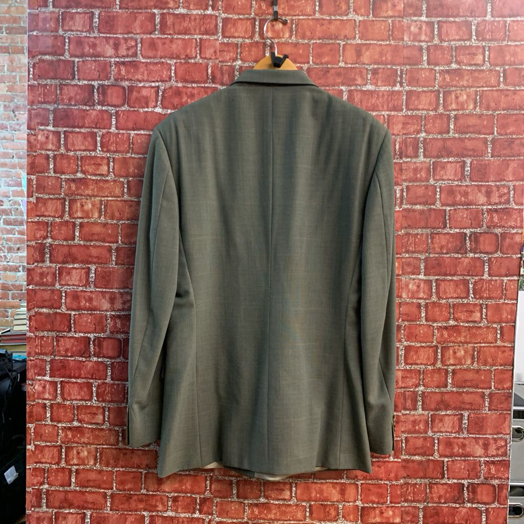 Chaps Suit Double Breasted 3 Button Sage Men’s Size 44R