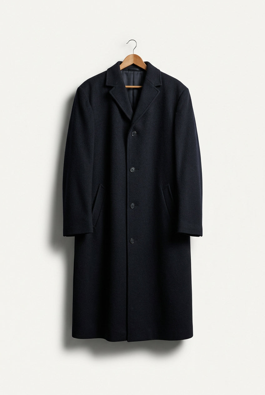 Utex Overcoat Wool Blend Grey Men’s Size 44
