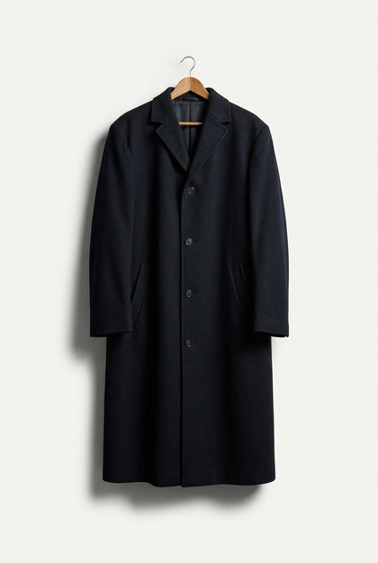 Utex Overcoat Wool Blend Grey Men’s Size 44