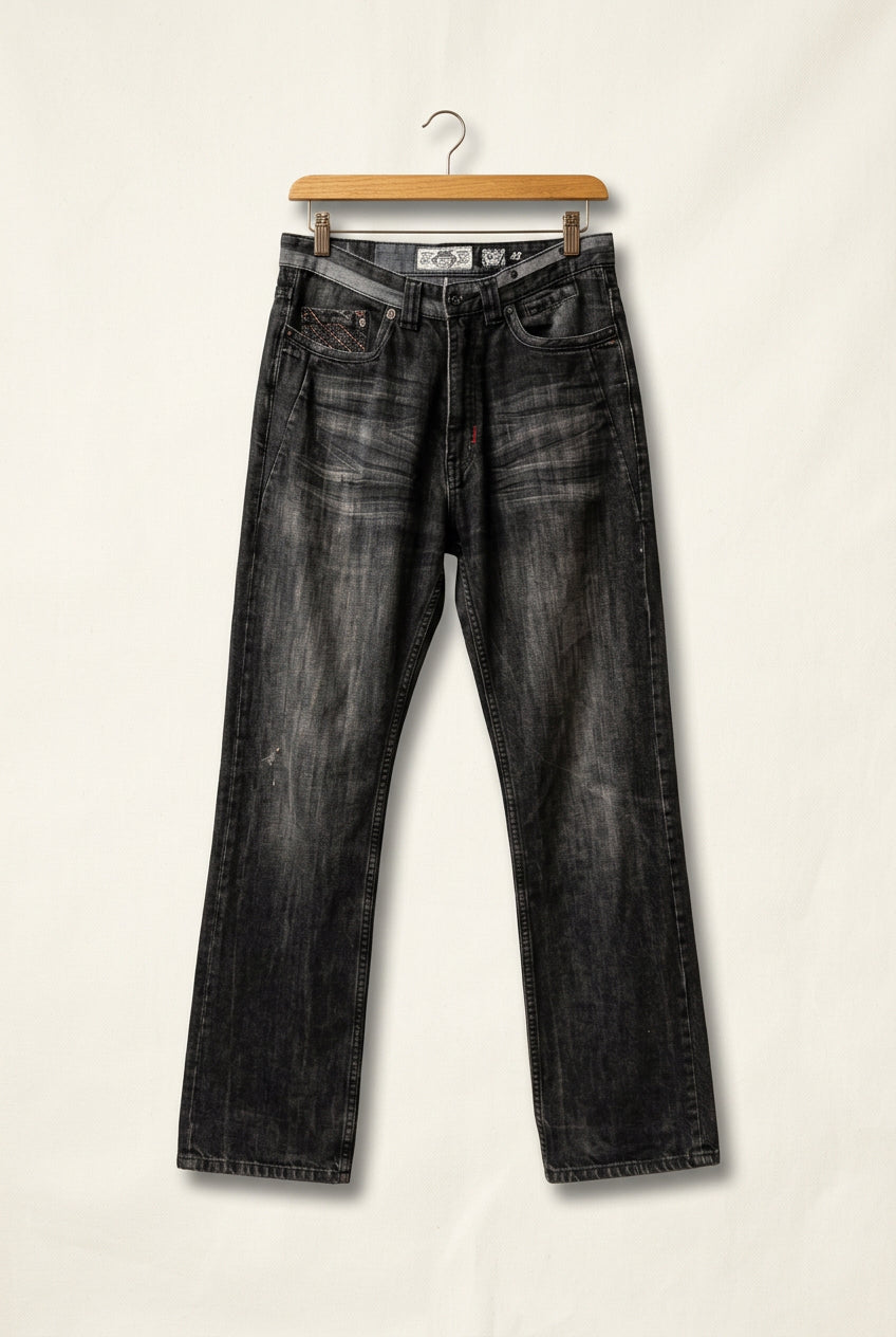 AKDMKS Y2K Jeans Straight Grey Men’s Size 32 AS-IS (rip at thigh)