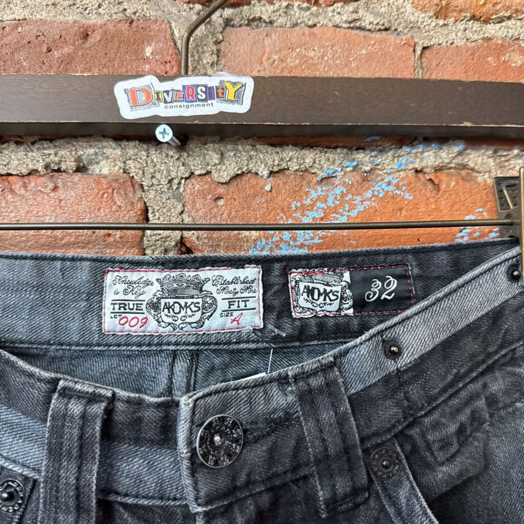 AKDMKS Y2K Jeans Straight Grey Men’s Size 32 AS-IS (rip at thigh)