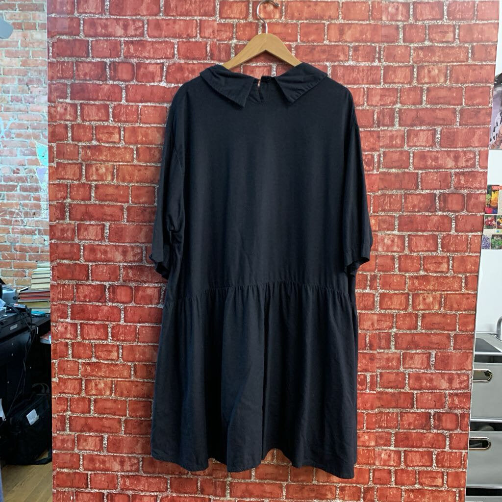 Lurdes Bergada Black Number Print Pattern Mini Dress Ladies Size L