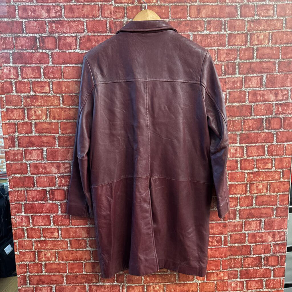 Juliet Michelle Red Soft Leather Coat Ladies Size M
