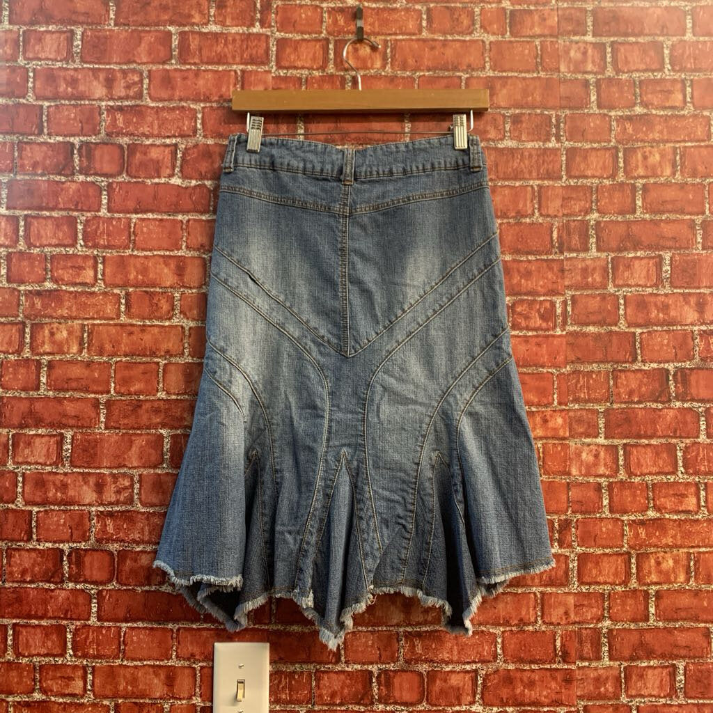 Y2K Younique Blue Denim Midi Skirt Ladies Size 5