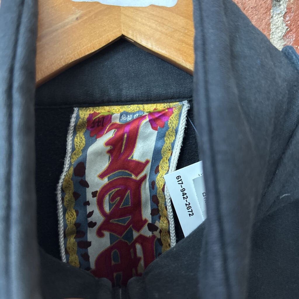 L.A.M.B. Y2K Zip Hoodie Black AS-IS (missing zipper pull) Ladies Size S
