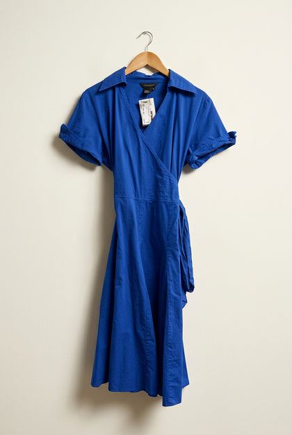 Sandro Blue SS Midi Dress Ladies Size 16