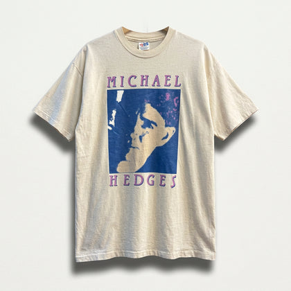 Vintage Hanes Michael Hedges Graphic T-Shirt Creme/Purple/Blue Men’s Size XL