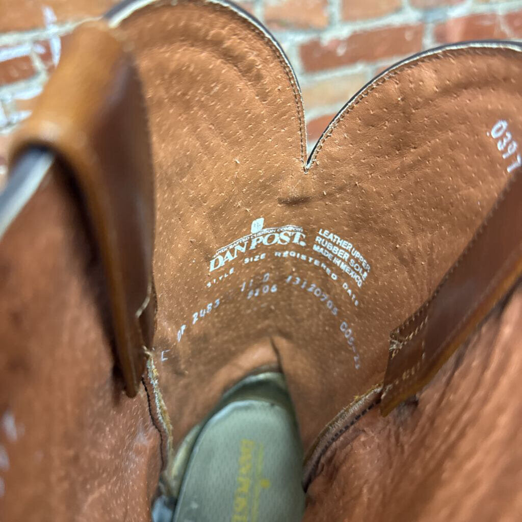 Dan Post Brown Square Toe Cowboy Boots Size 11M