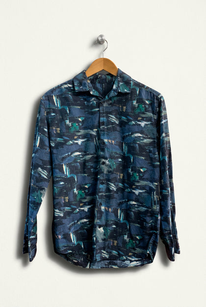 Frank + Oak Black and White Character Abstract Pattern Men’s Size S