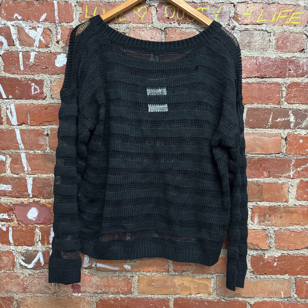 Nollie Sweater Skeleton Design Black/White Size L